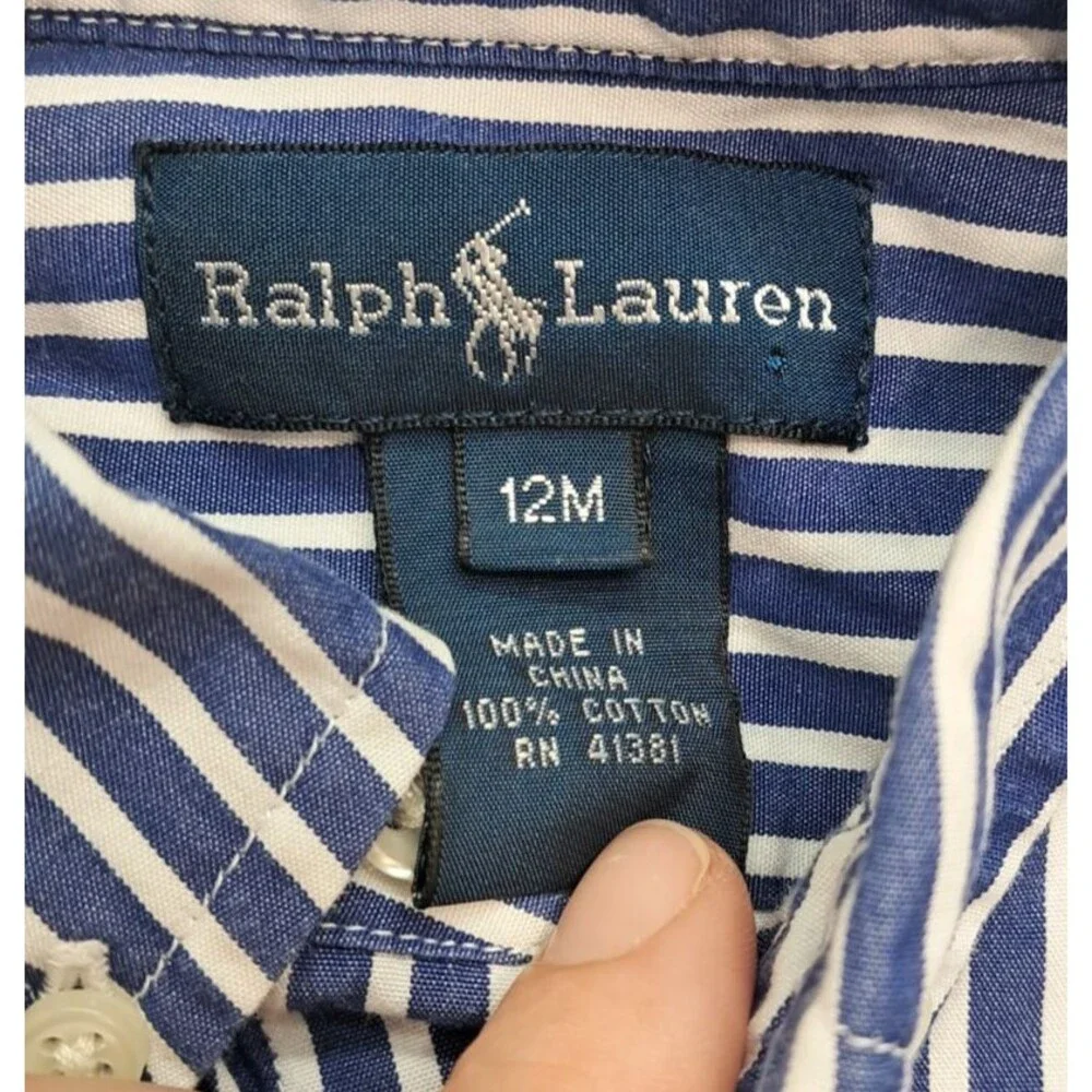 Lot Boys 12 Months Ralph Lauren Button Up Shirt Gymboree Sweater Jacket Preppy